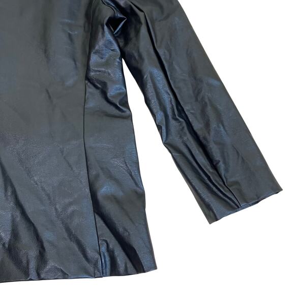 Princess Polly NWT Sz L/XL Ellen Faux Leather Double Breasted Blazer Jacket - Picture 14 of 16